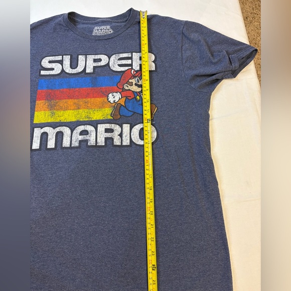 Nintendo Super Mario Classic Logo Navy T-Shirt - Picture 4 of 5